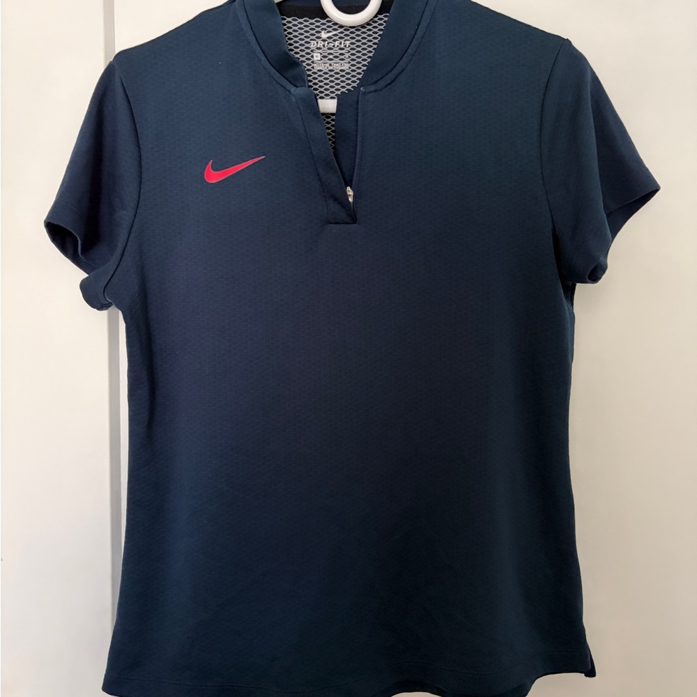 Nike Women's Dark Blue Dri Fit Golf Shirt